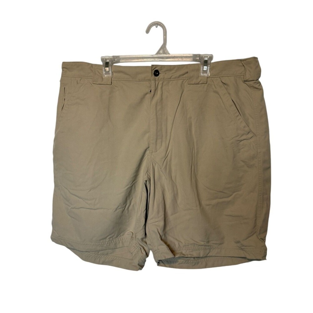 Duluth Shorts Mens 2XL XXL Khaki Tan Dry On The Fly Nylon Outdoor Stretch 9"